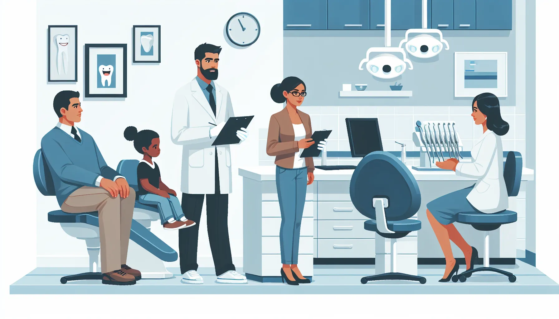 Dentist office with patients from seo